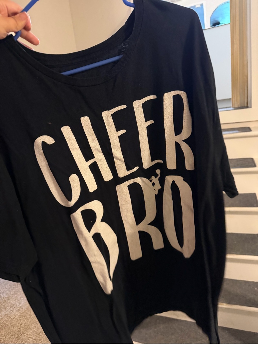 Gildan Black Graphic "CHEER BRO" Short Sleeve Tee